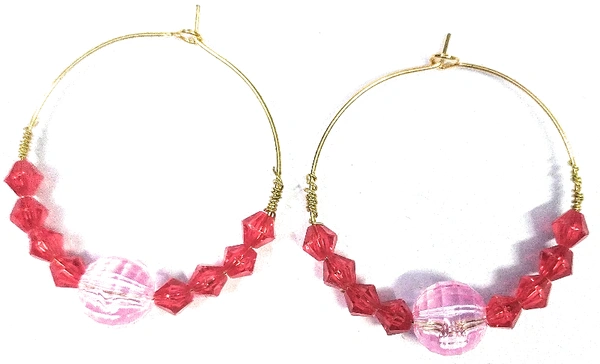 NIBRAS Yellow Tyre-Cut Crystal Seed Hoop Earrings - B09KBGJ5NQ, 3 gm, 4cm x 4cm x 1cm